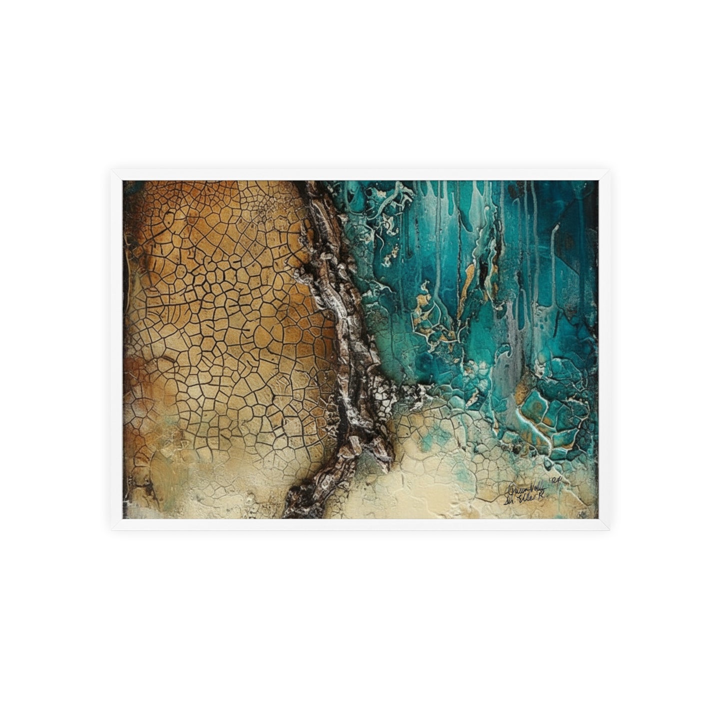 Rustic Framed Art Poster, Nature Inspired Wall Decor By QueenNoble