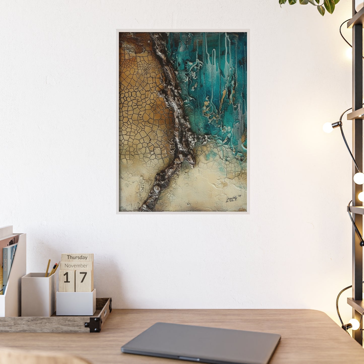 Rustic Framed Art Poster, Nature Inspired Wall Decor By QueenNoble