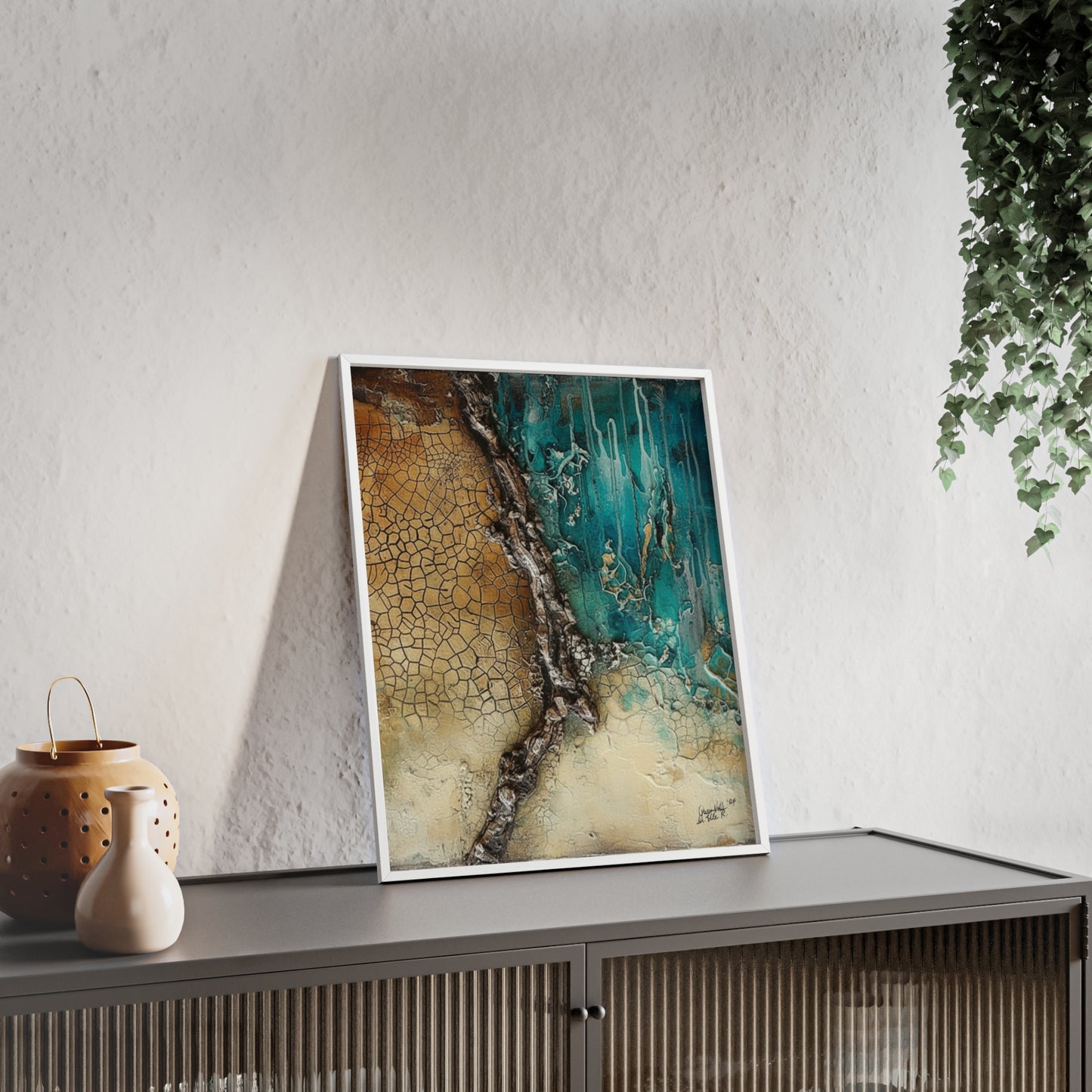 Rustic Framed Art Poster, Nature Inspired Wall Decor By QueenNoble