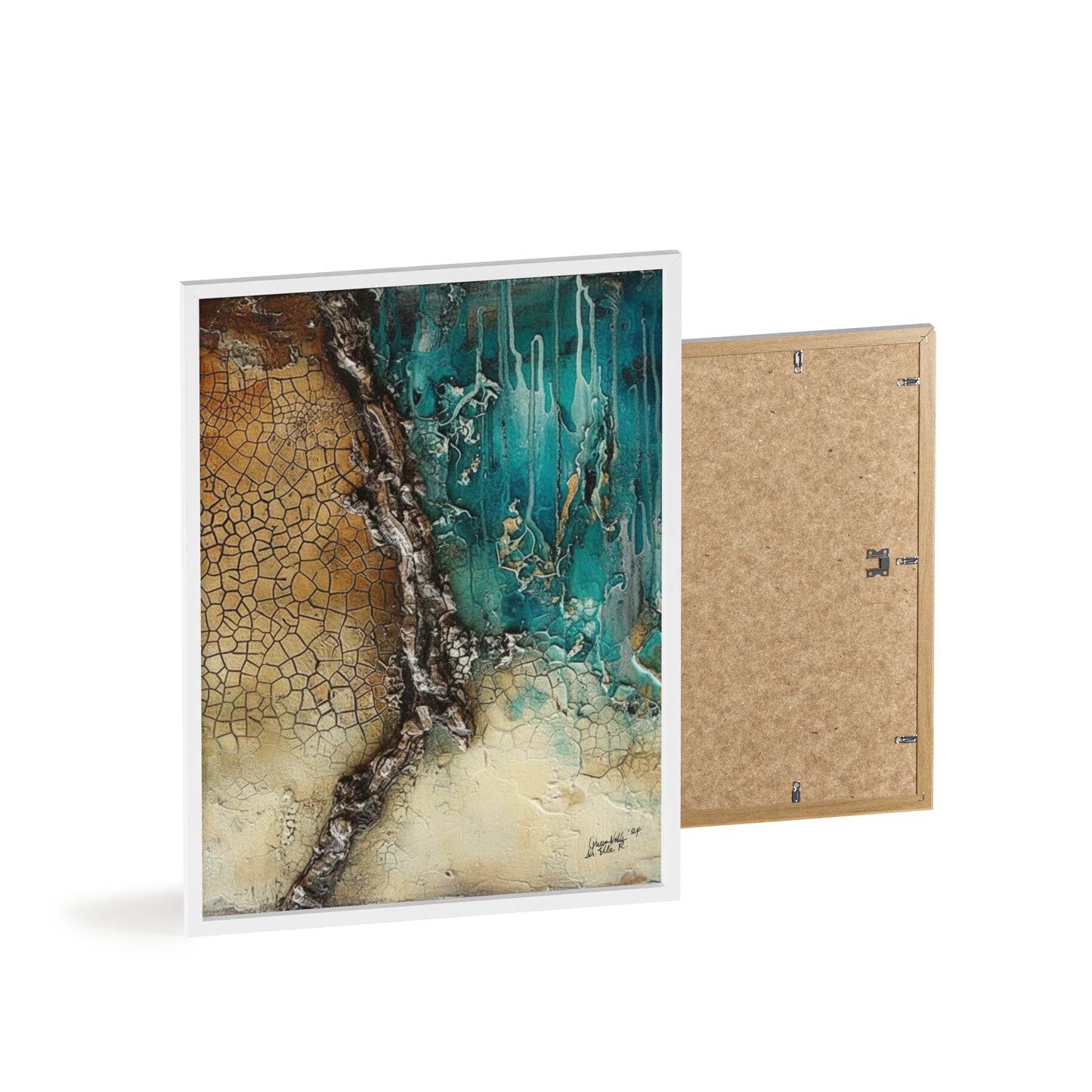 Rustic Framed Art Poster, Nature Inspired Wall Decor By QueenNoble