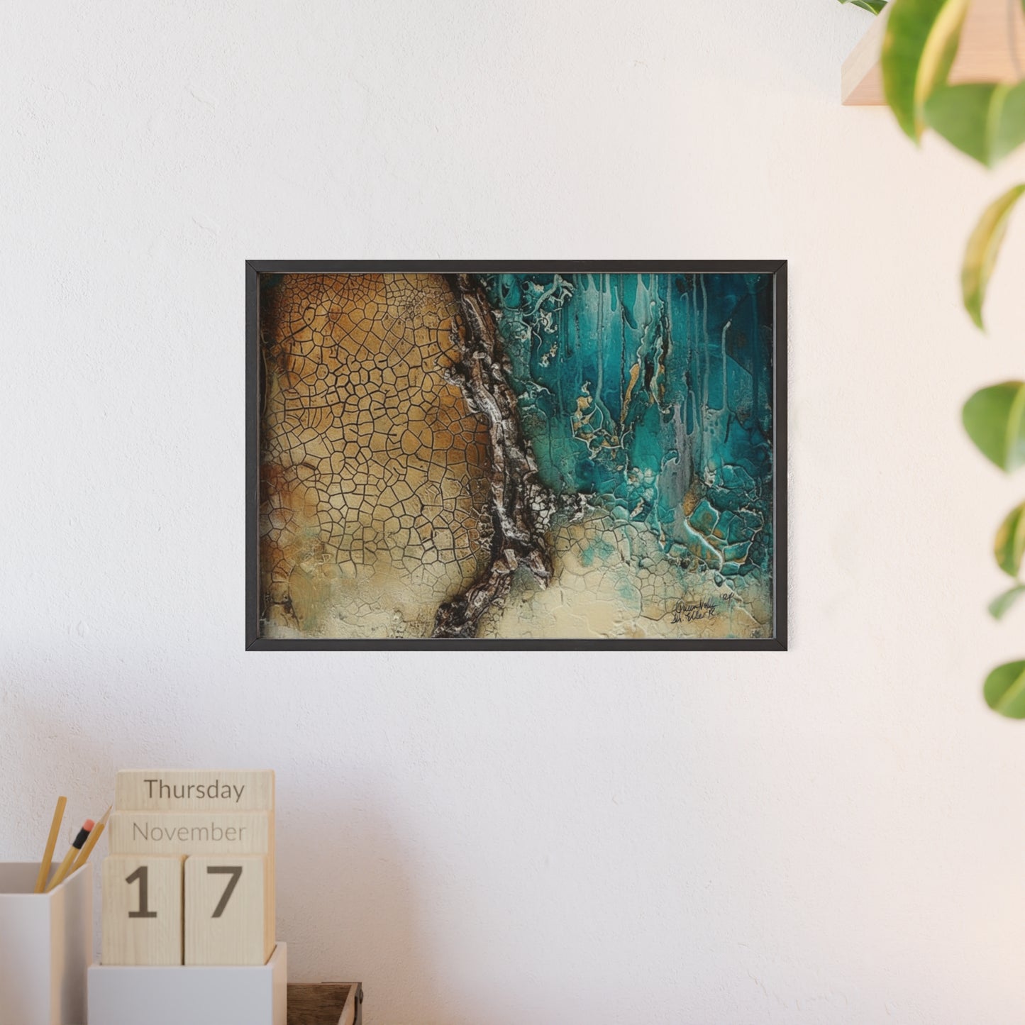 Rustic Framed Art Poster, Nature Inspired Wall Decor By QueenNoble