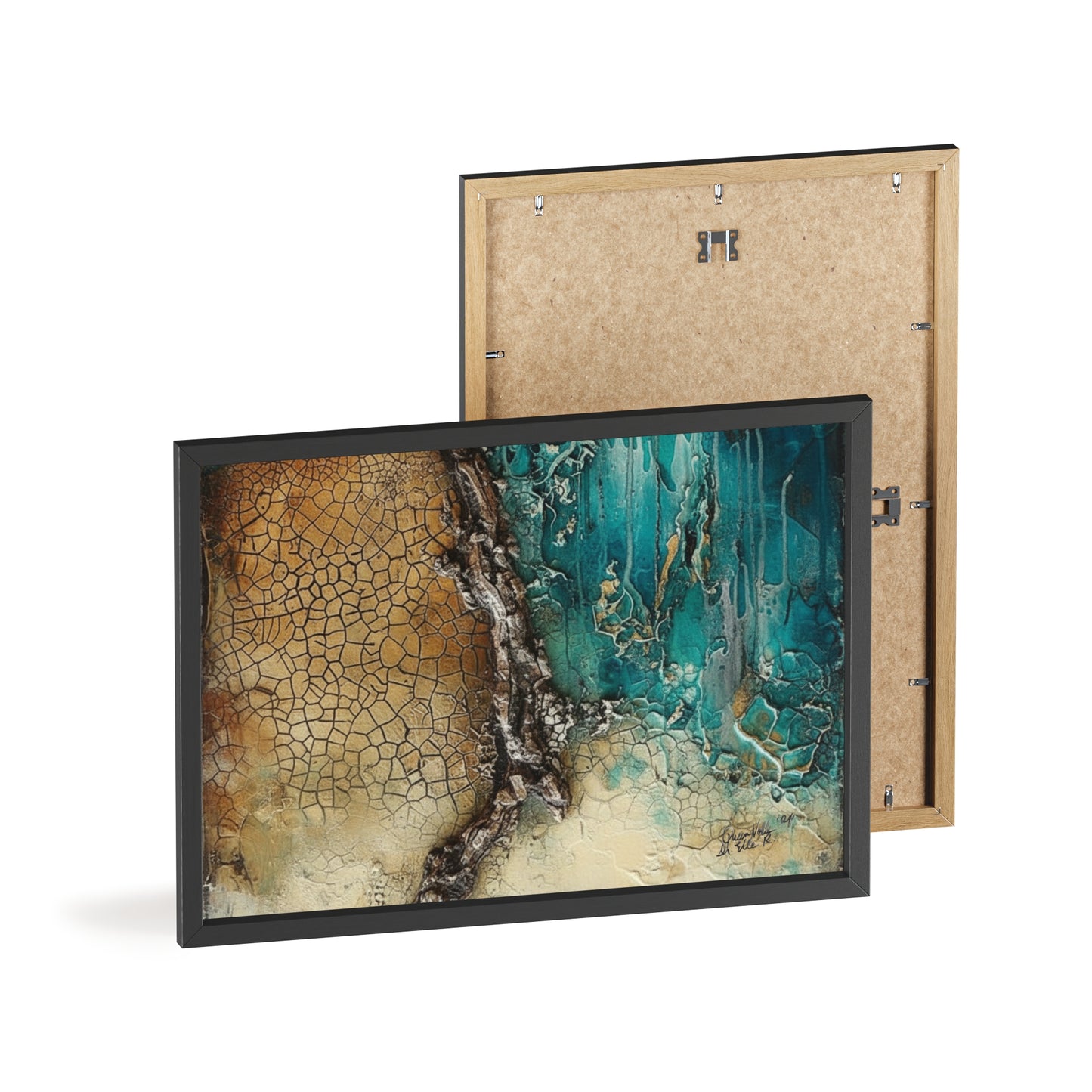 Rustic Framed Art Poster, Nature Inspired Wall Decor By QueenNoble