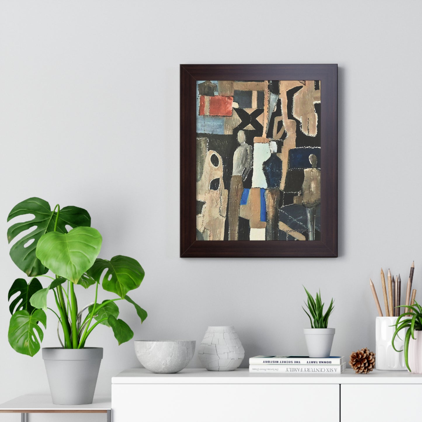 Modern Framed Vertical Poster, Wall Art Print Fashion Style By Vercmagnus