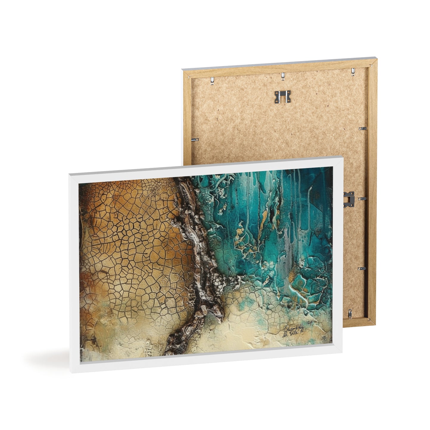 Rustic Framed Art Poster, Nature Inspired Wall Decor By QueenNoble