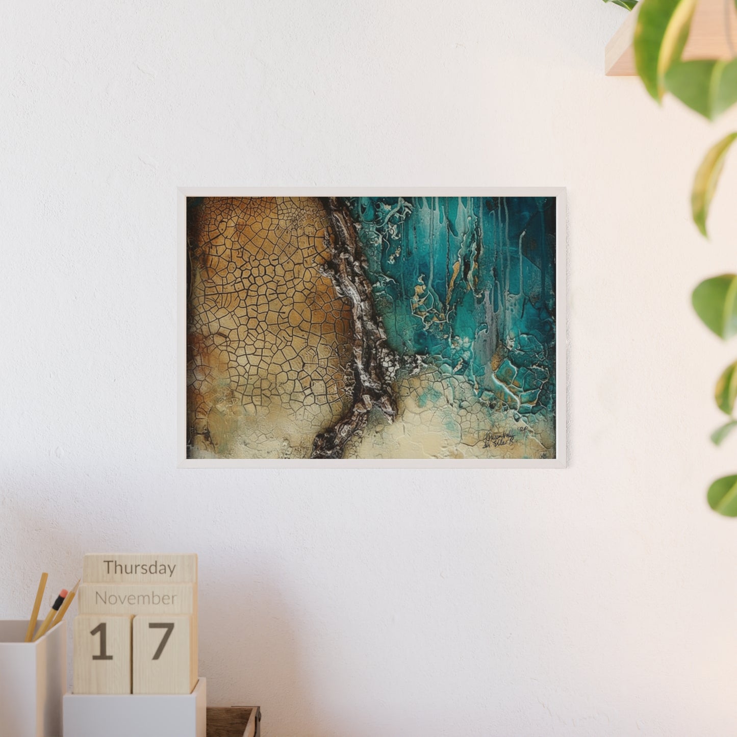 Rustic Framed Art Poster, Nature Inspired Wall Decor By QueenNoble