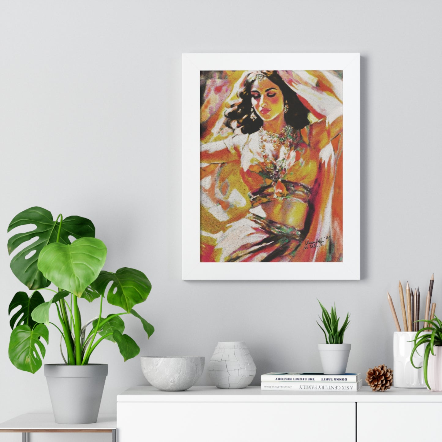 Gypsy Framed Art Print, Bohemian Home Decor By QueenNoble