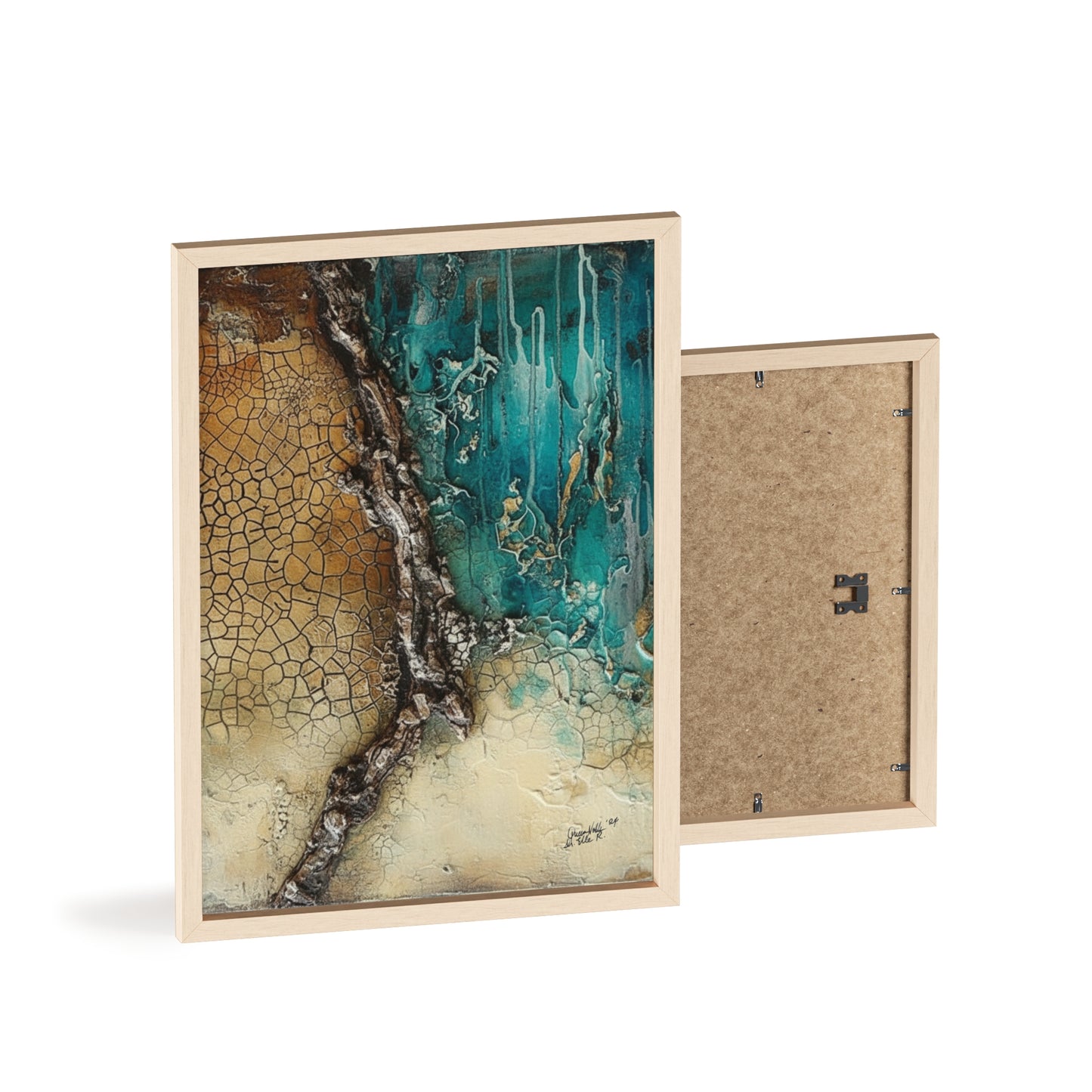 Rustic Framed Art Poster, Nature Inspired Wall Decor By QueenNoble