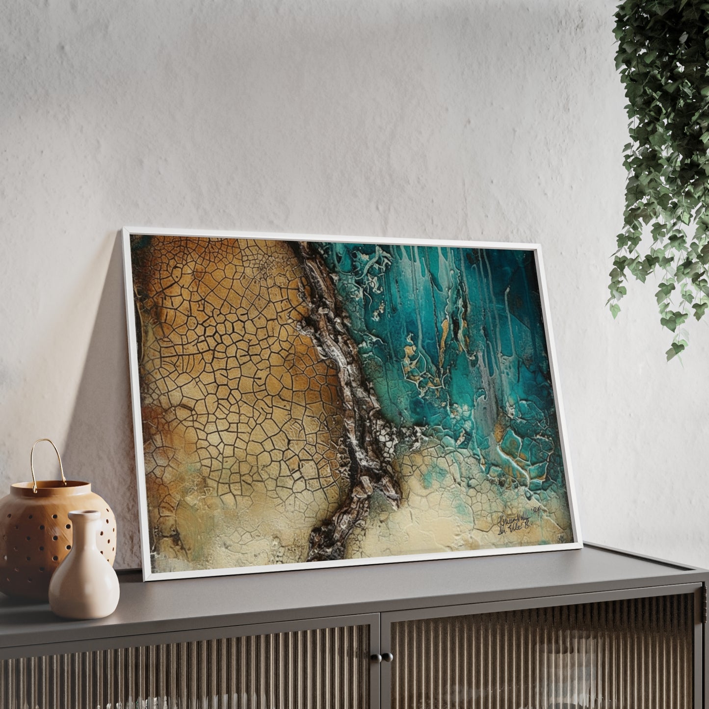 Rustic Framed Art Poster, Nature Inspired Wall Decor By QueenNoble