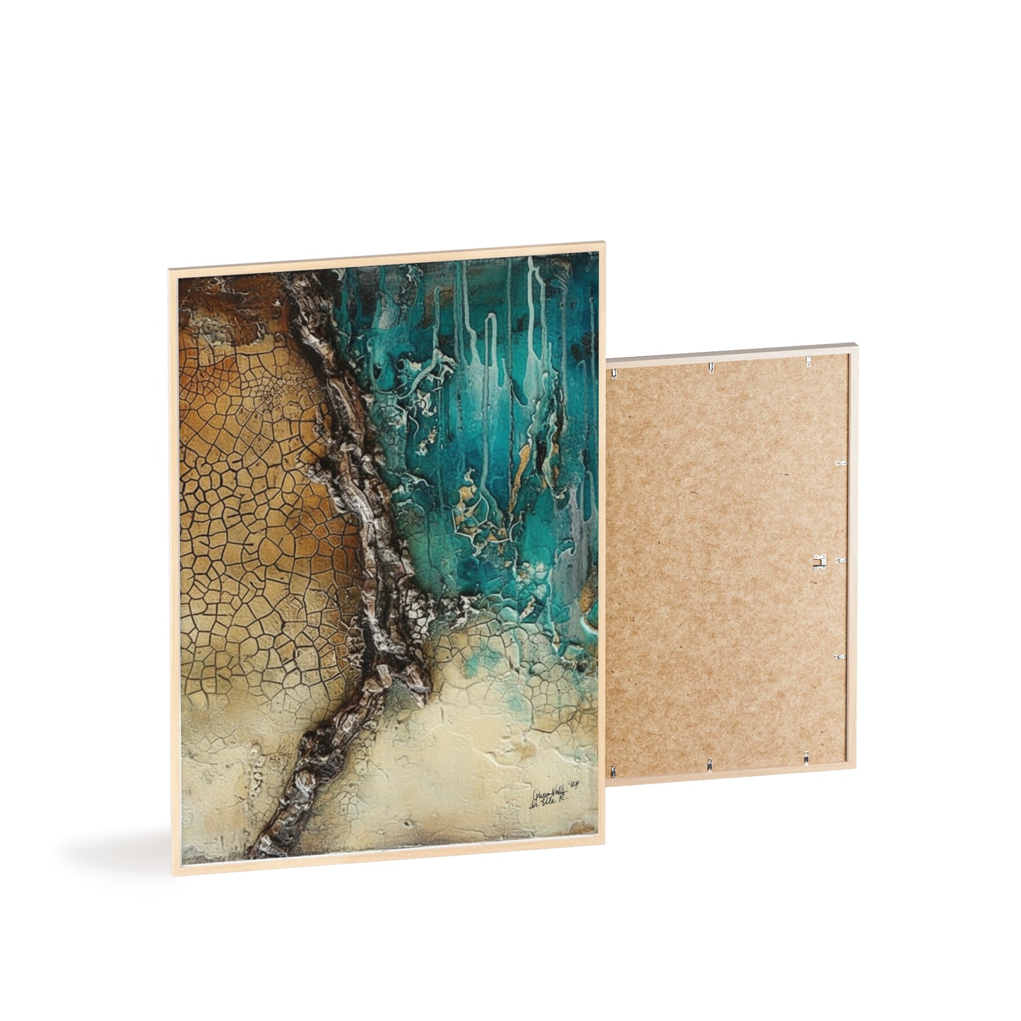 Rustic Framed Art Poster, Nature Inspired Wall Decor By QueenNoble