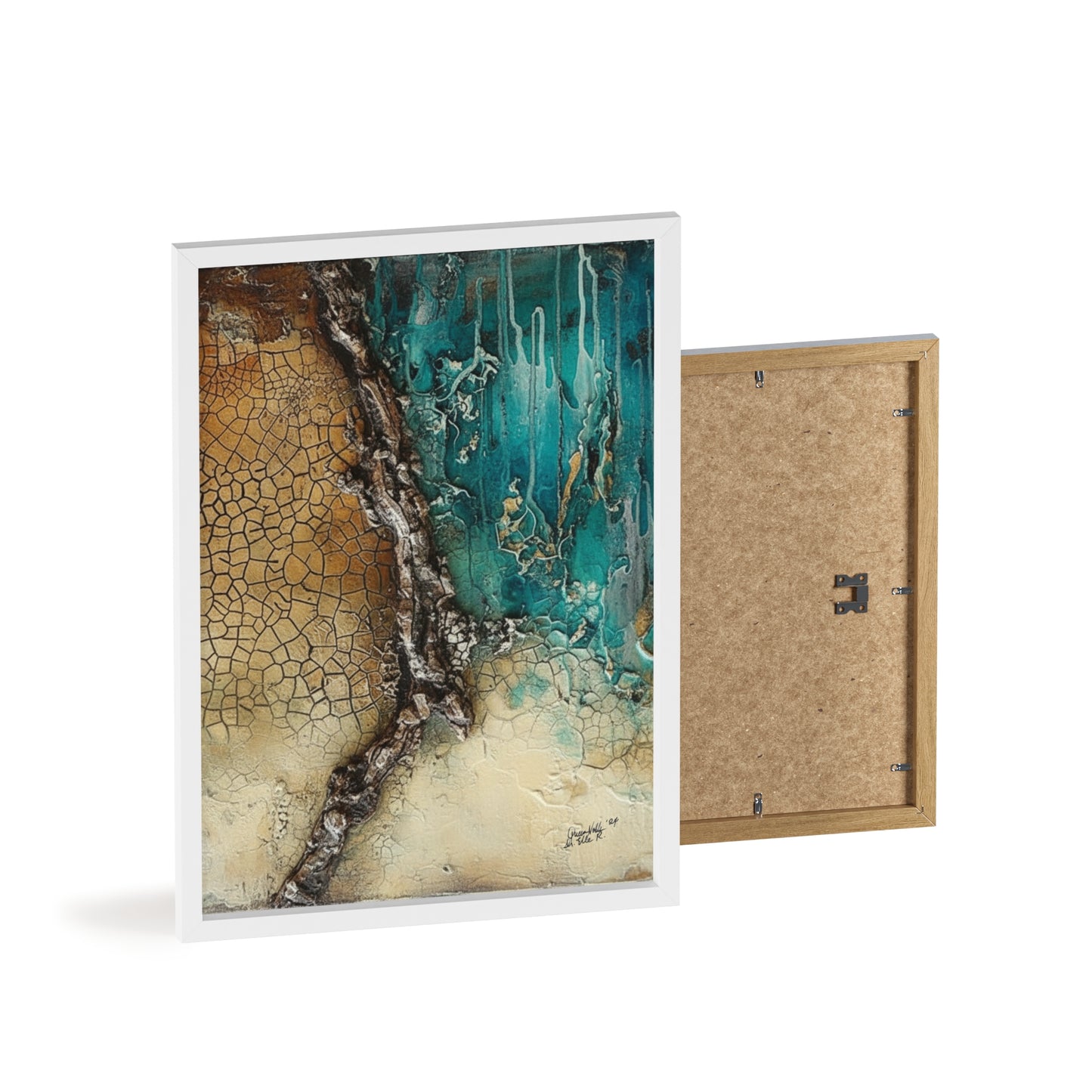 Rustic Framed Art Poster, Nature Inspired Wall Decor By QueenNoble
