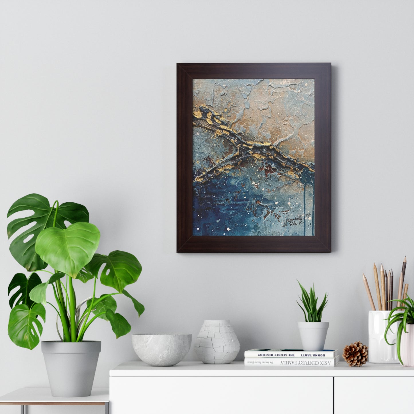 Abstract Framed Vertical Poster, Home Decor, Wall Art Framed Print By QueenNoble