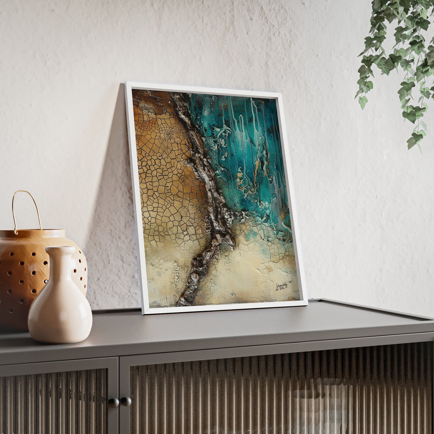 Rustic Framed Art Poster, Nature Inspired Wall Decor By QueenNoble