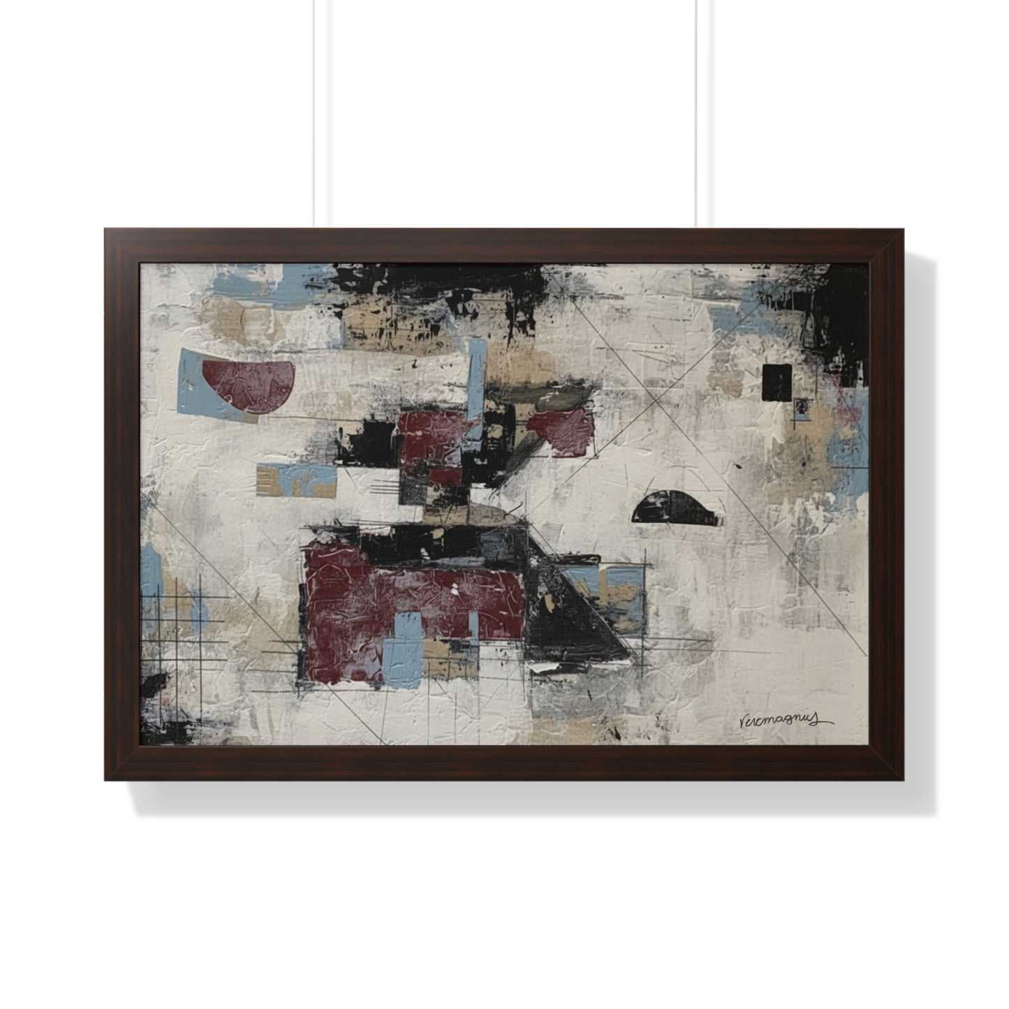 Abstract Framed Poster, Modern Wall Art Print By Vercmagnus