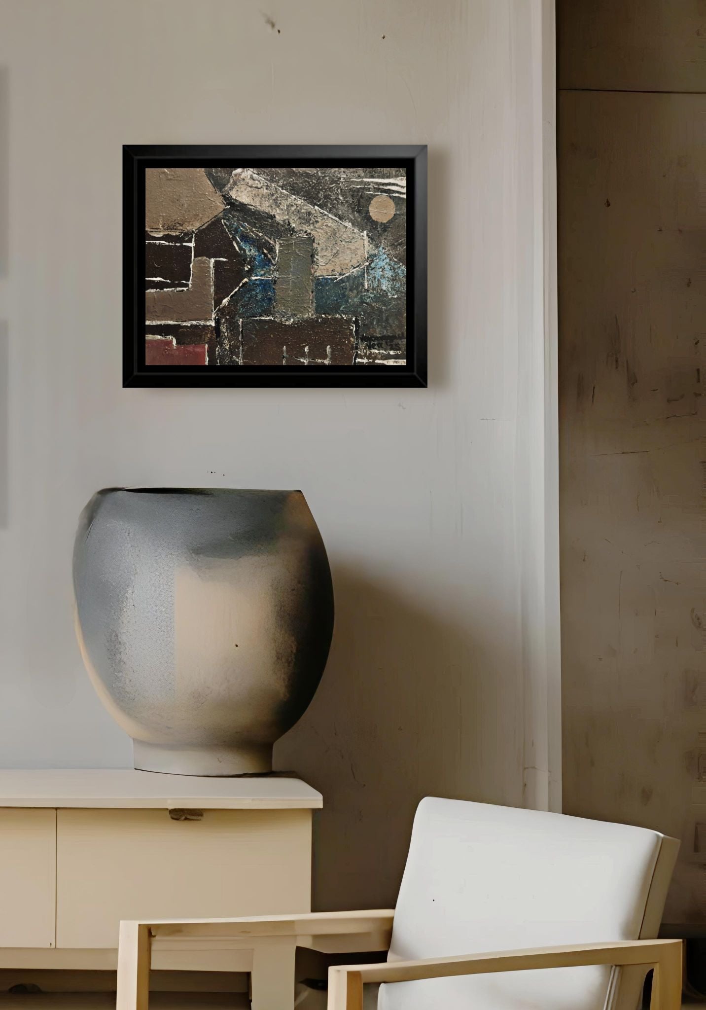 Distressed 1 – Framed Acrylic Rustic Art Original Painting