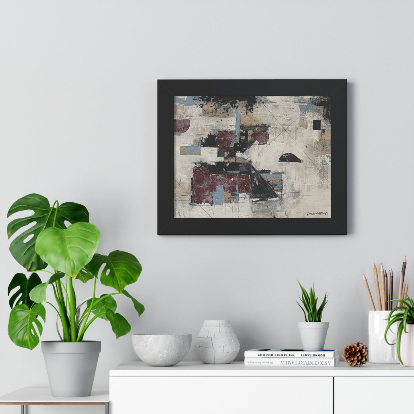 Abstract Framed Poster, Modern Wall Art Print By Vercmagnus