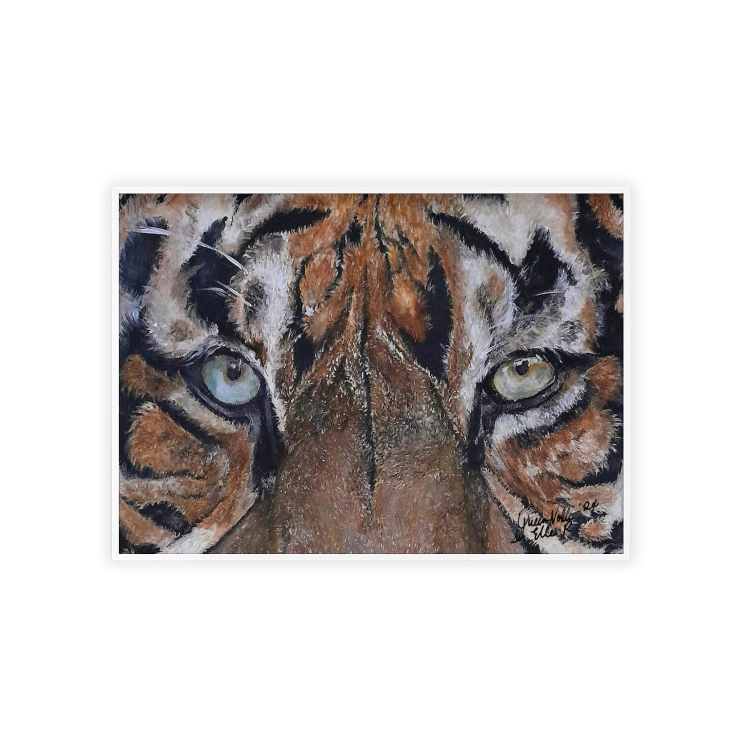 Majestic Tiger Poster with Wooden Frame, Animal Wall Art By QueenNoble
