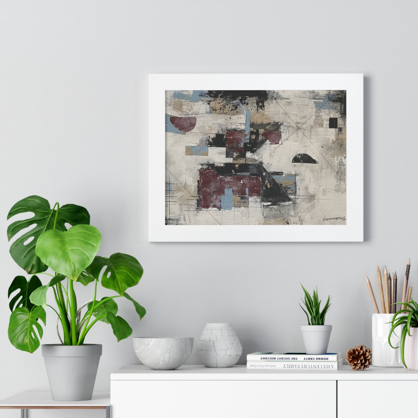 Abstract Framed Poster, Modern Wall Art Print By Vercmagnus