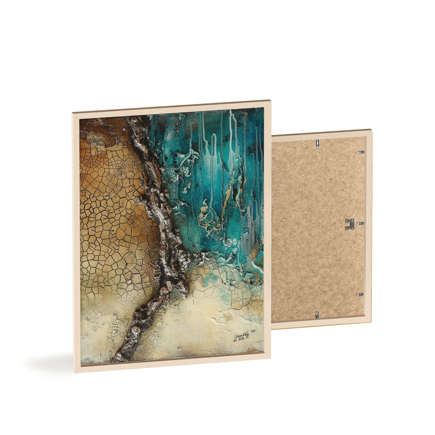 Rustic Framed Art Poster, Nature Inspired Wall Decor By QueenNoble