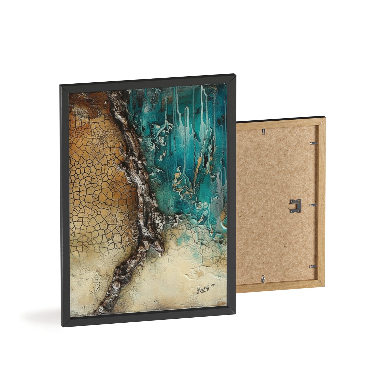 Rustic Framed Art Poster, Nature Inspired Wall Decor By QueenNoble