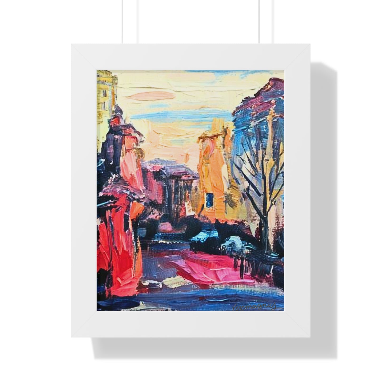 Framed Art Print - Colorful Landscape Wall Poste By Vercmagnus