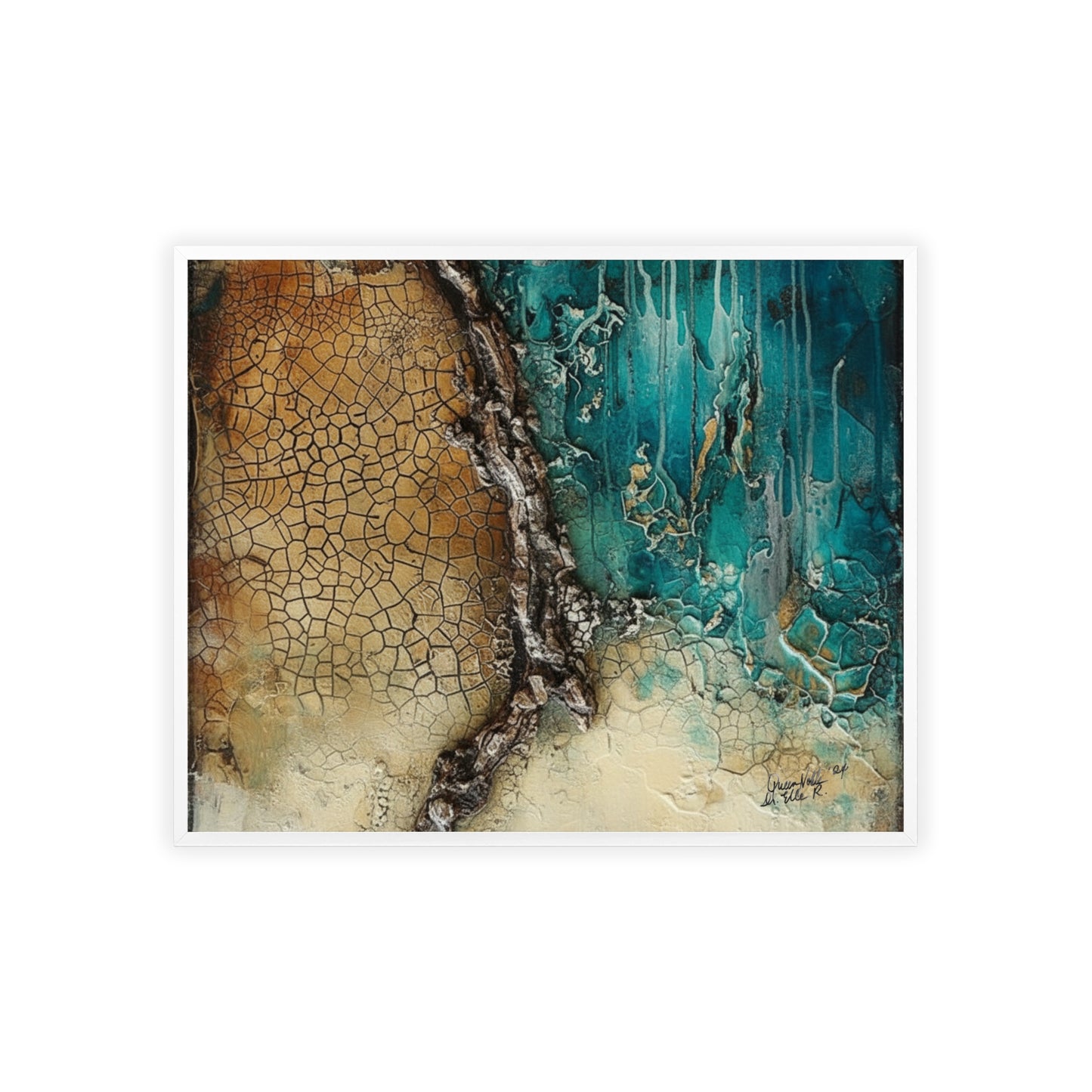 Rustic Framed Art Poster, Nature Inspired Wall Decor By QueenNoble