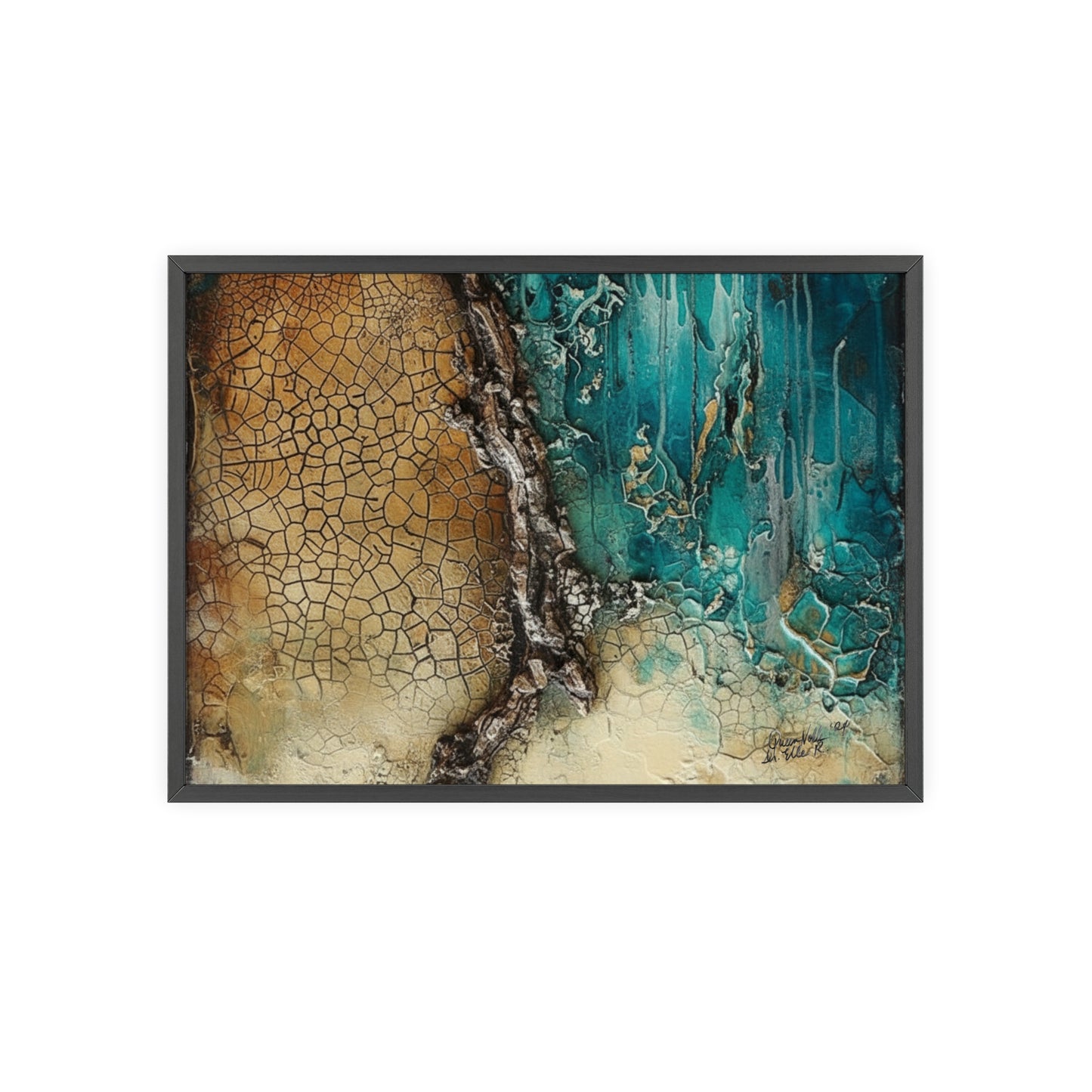 Rustic Framed Art Poster, Nature Inspired Wall Decor By QueenNoble