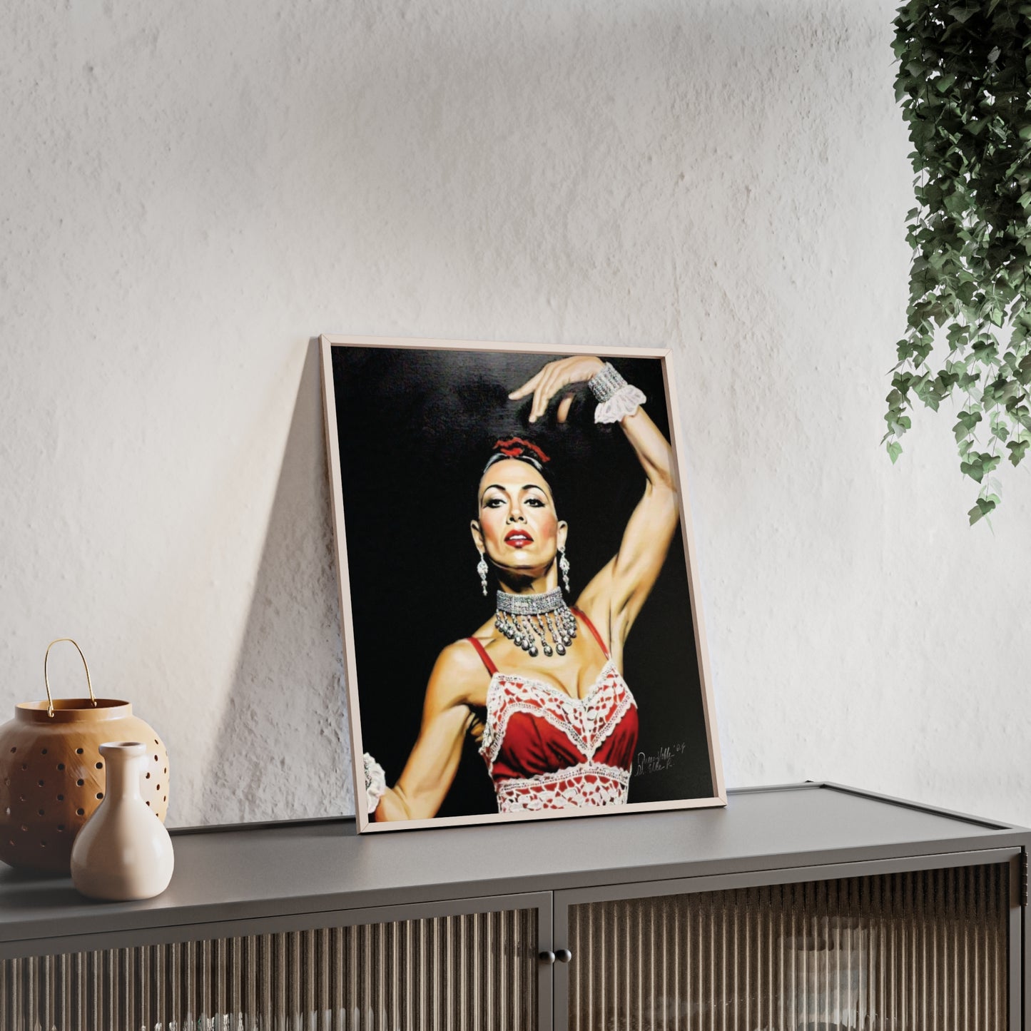 Flamenco Wall Art Framed Print, Dance Themed Decor By QueenNoble