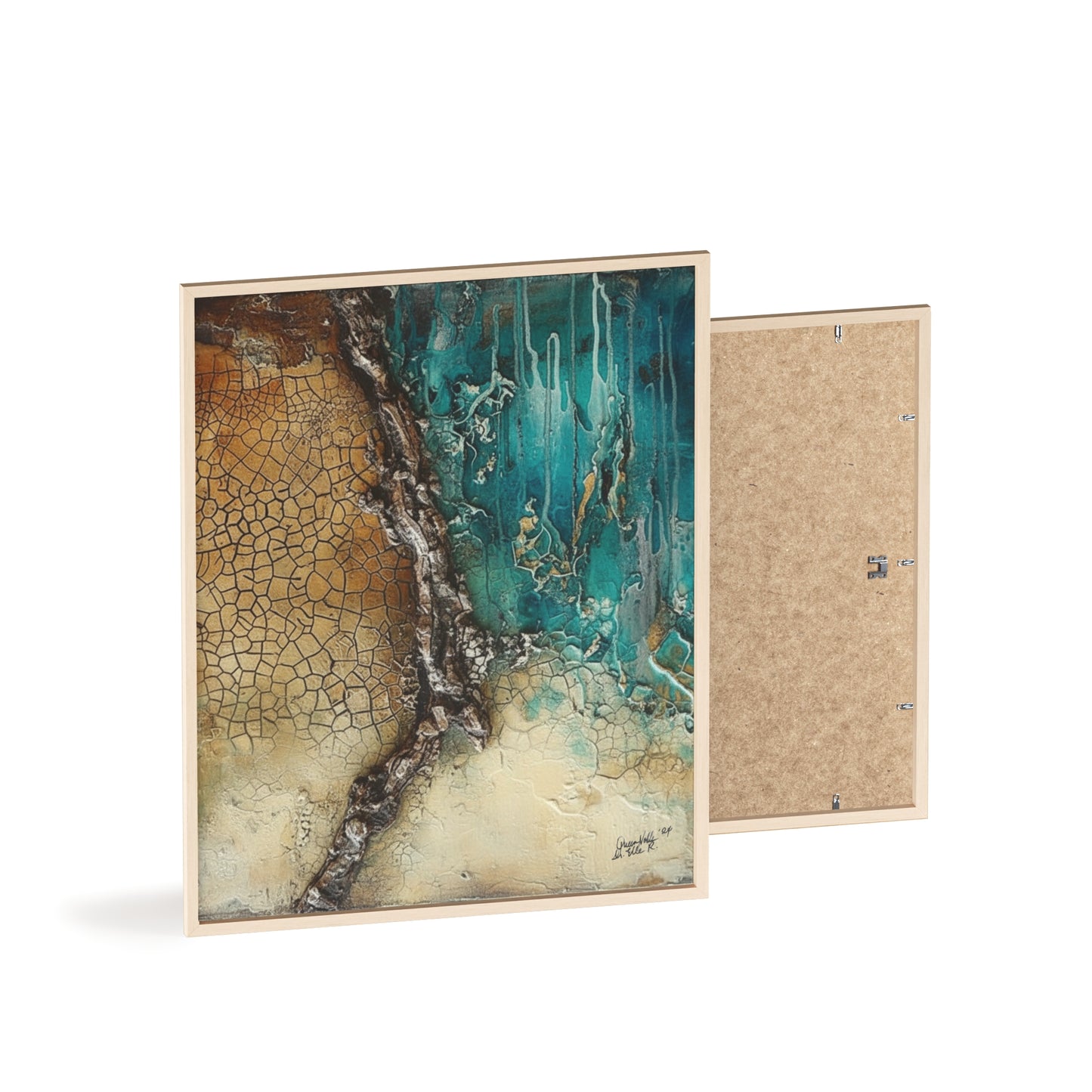 Rustic Framed Art Poster, Nature Inspired Wall Decor By QueenNoble