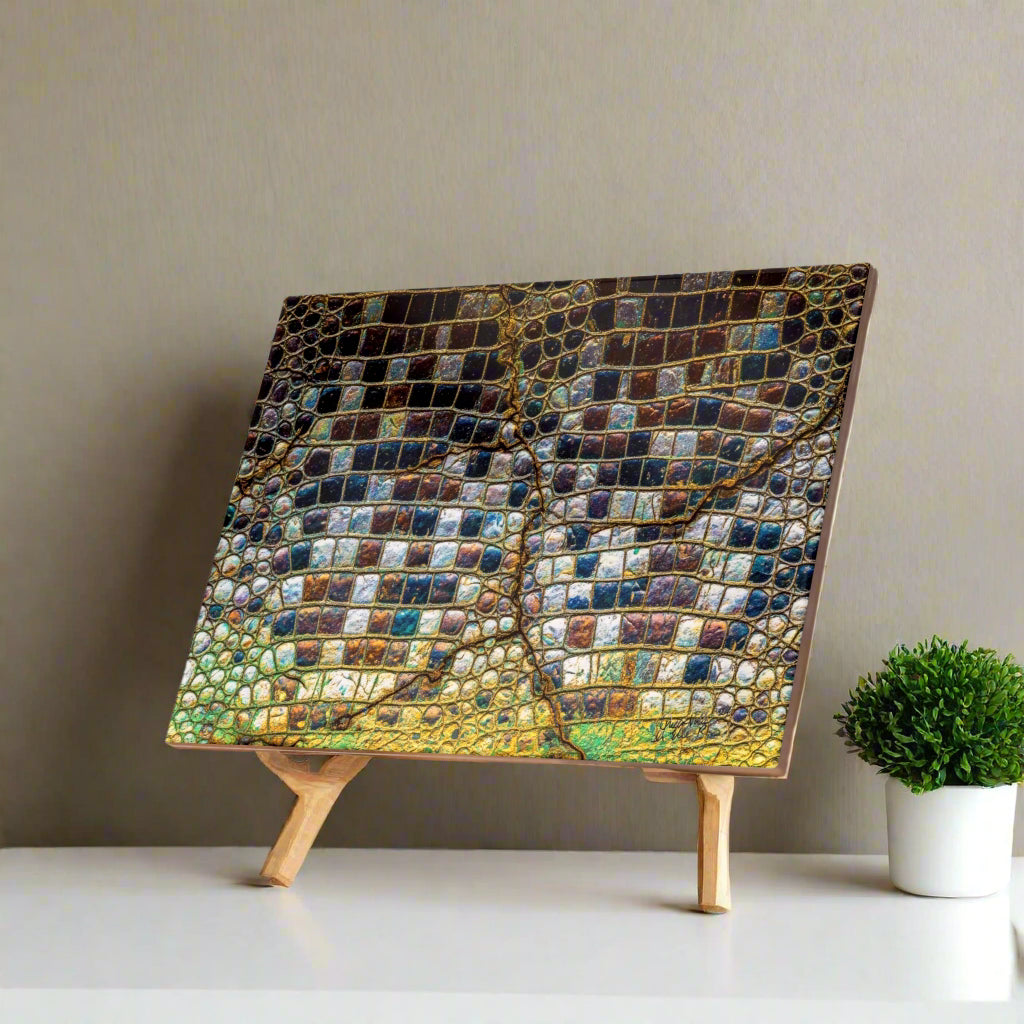 Stunning Mosaic Ceramic Photo Tile, Decorative Wall Art, By QueenNoble