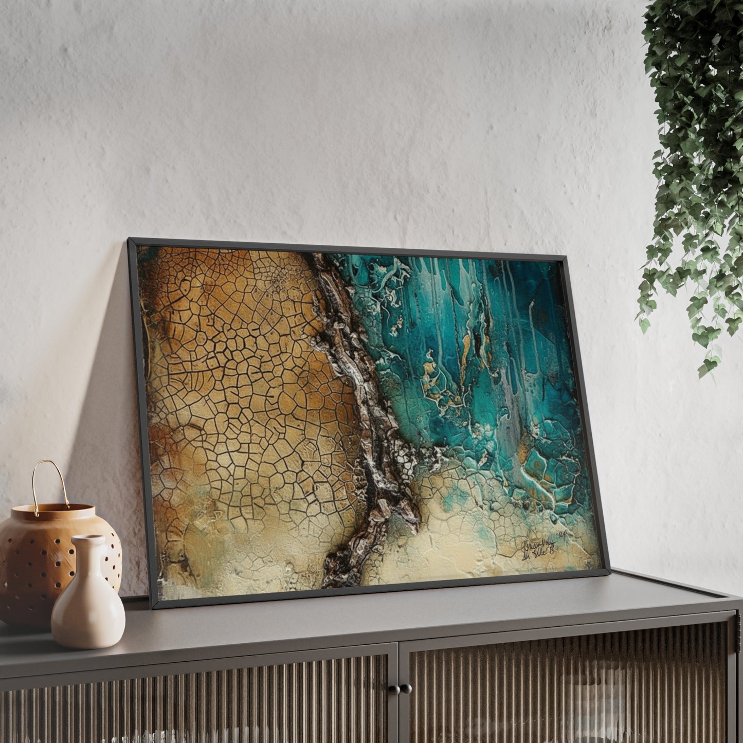 Rustic Framed Art Poster, Nature Inspired Wall Decor By QueenNoble