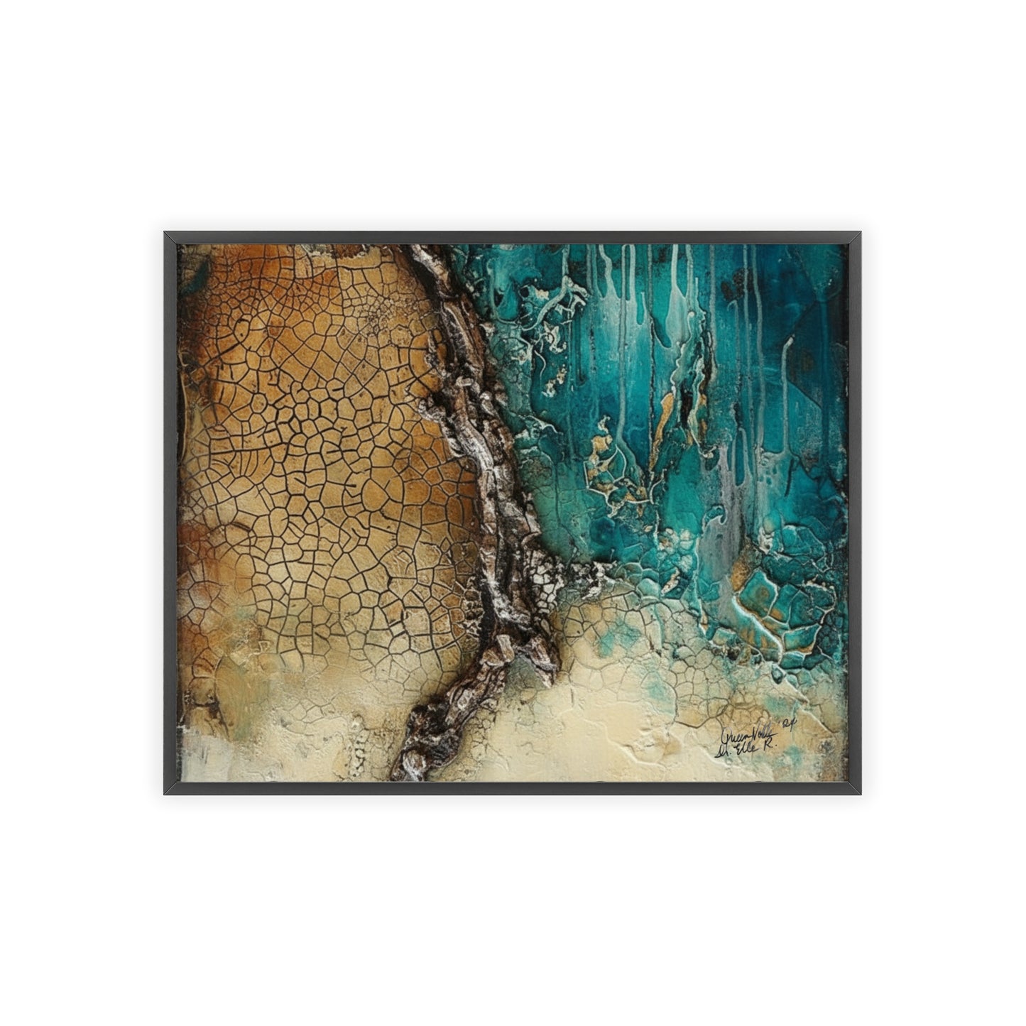 Rustic Framed Art Poster, Nature Inspired Wall Decor By QueenNoble