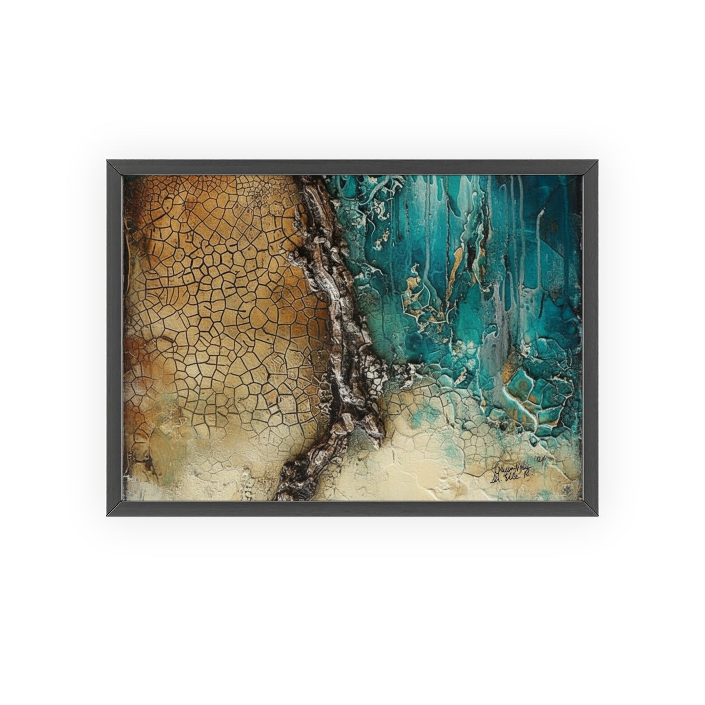 Rustic Framed Art Poster, Nature Inspired Wall Decor By QueenNoble