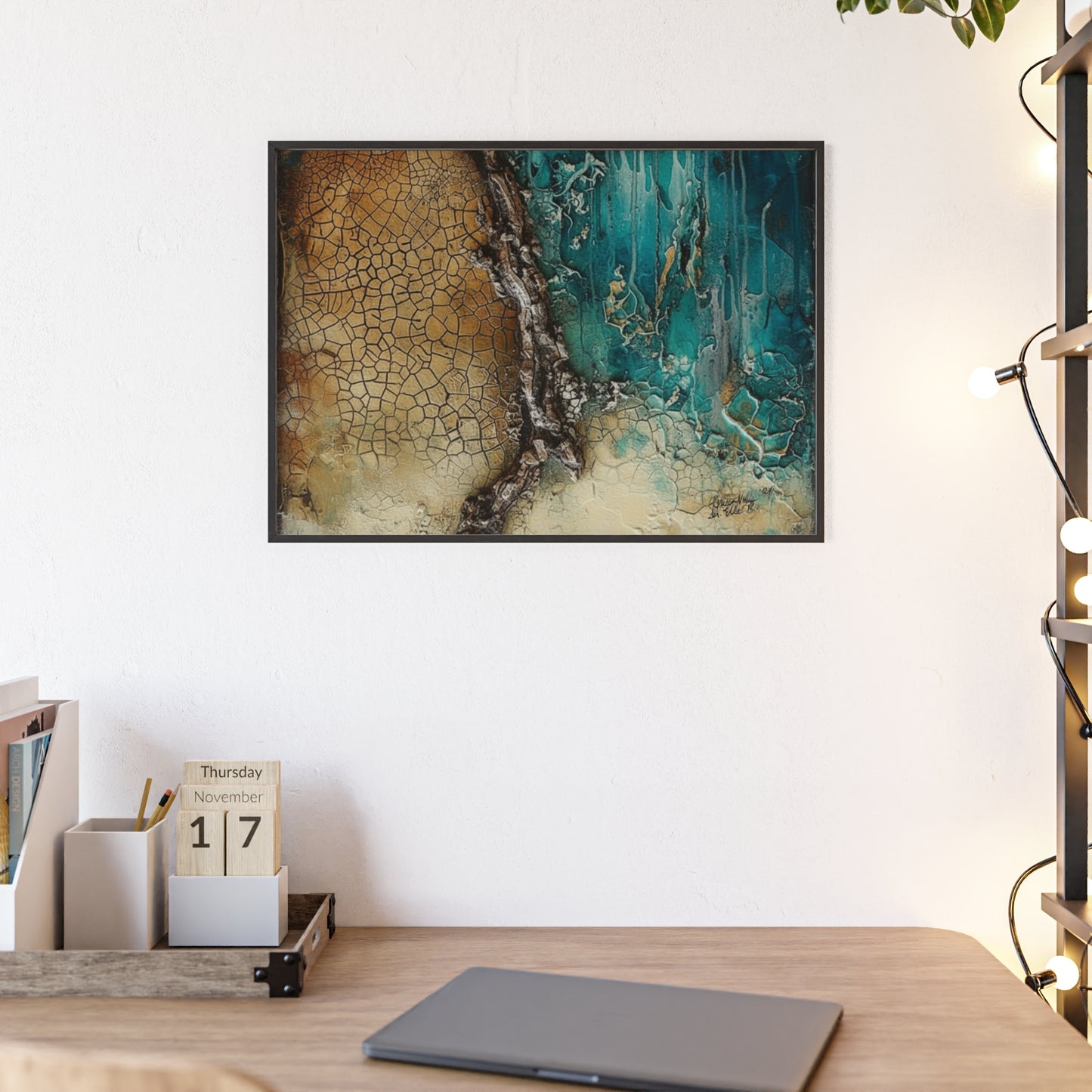 Rustic Framed Art Poster, Nature Inspired Wall Decor By QueenNoble