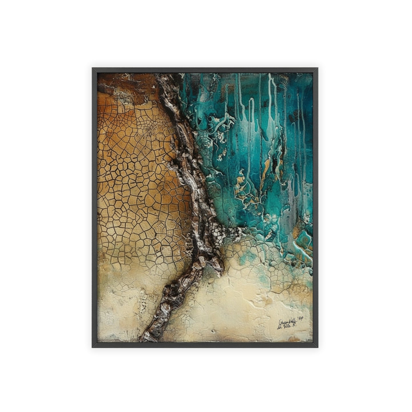 Rustic Framed Art Poster, Nature Inspired Wall Decor By QueenNoble