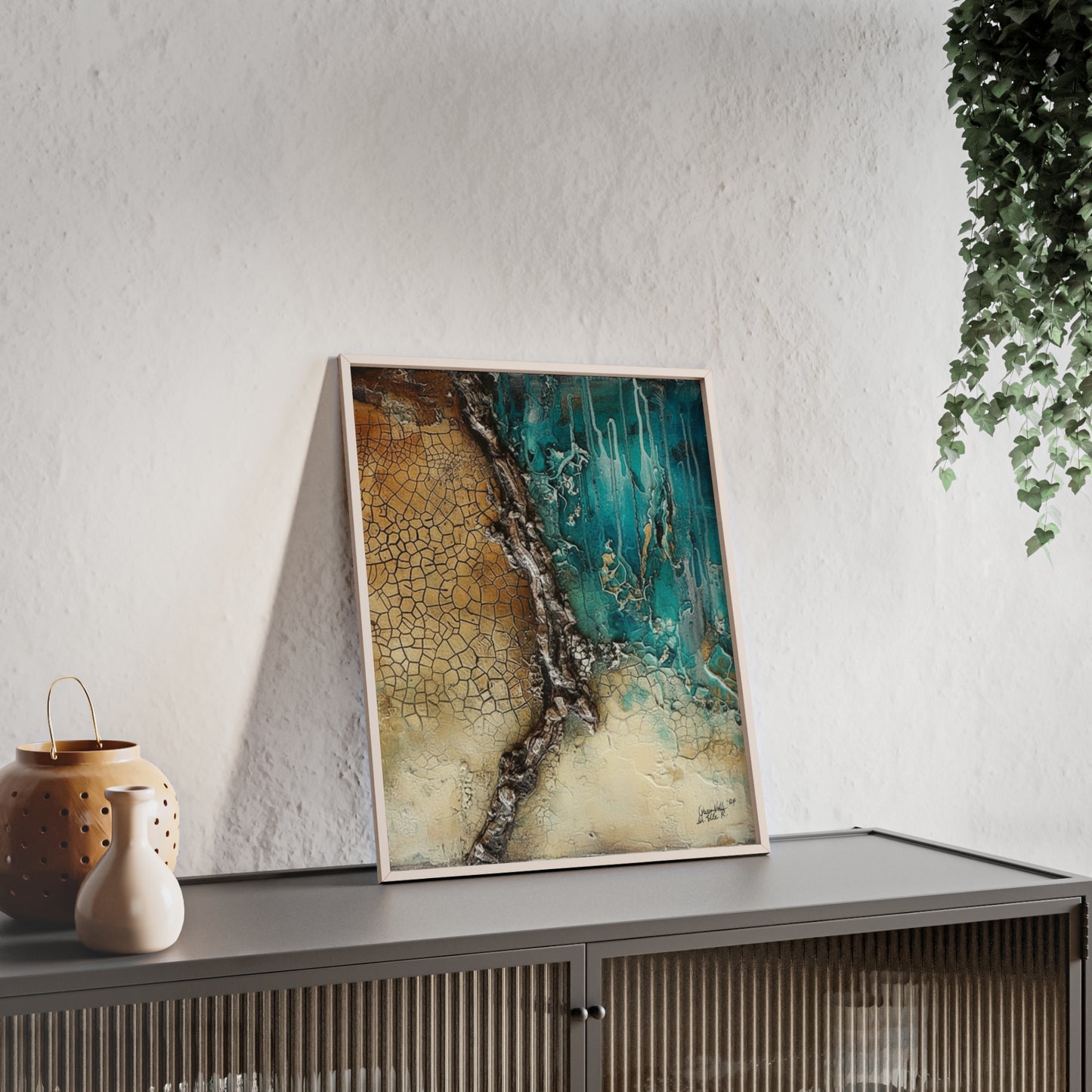 Rustic Framed Art Poster, Nature Inspired Wall Decor By QueenNoble