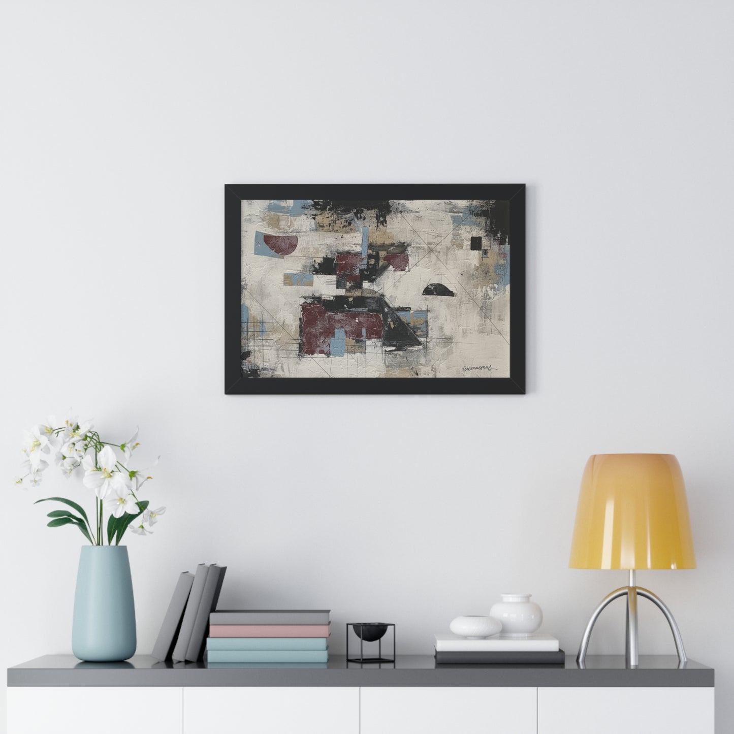 Abstract Framed Poster, Modern Wall Art Print By Vercmagnus
