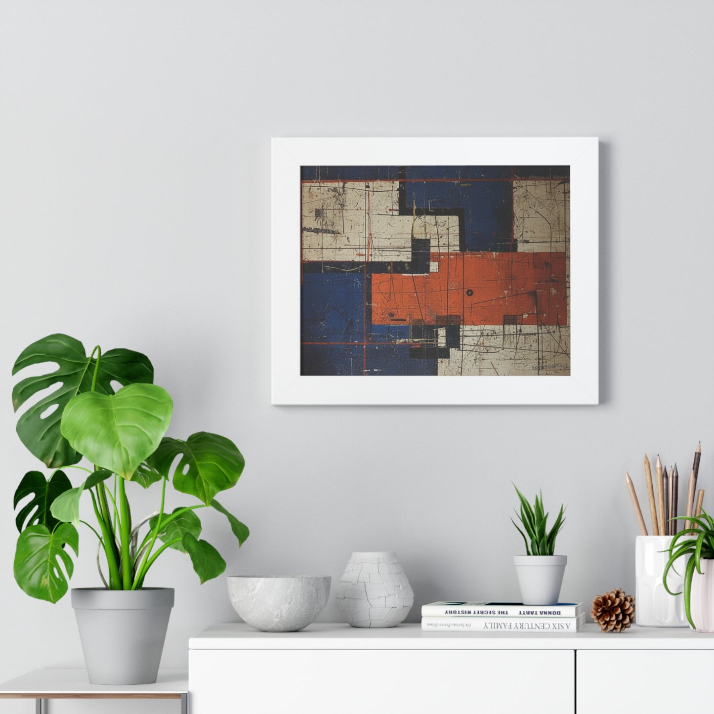 Abstract Geometric Wall Art Print, Modern Framed Poster By Vercmagnus