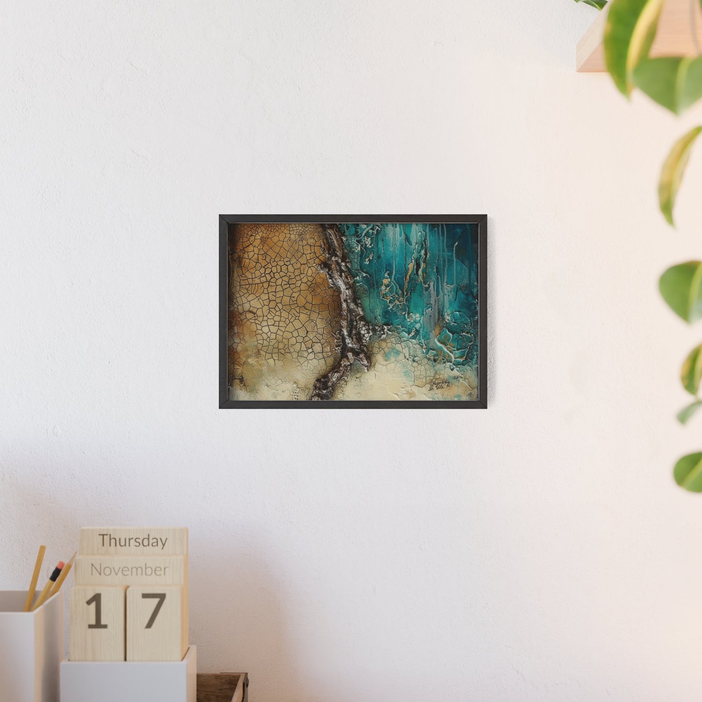 Rustic Framed Art Poster, Nature Inspired Wall Decor By QueenNoble