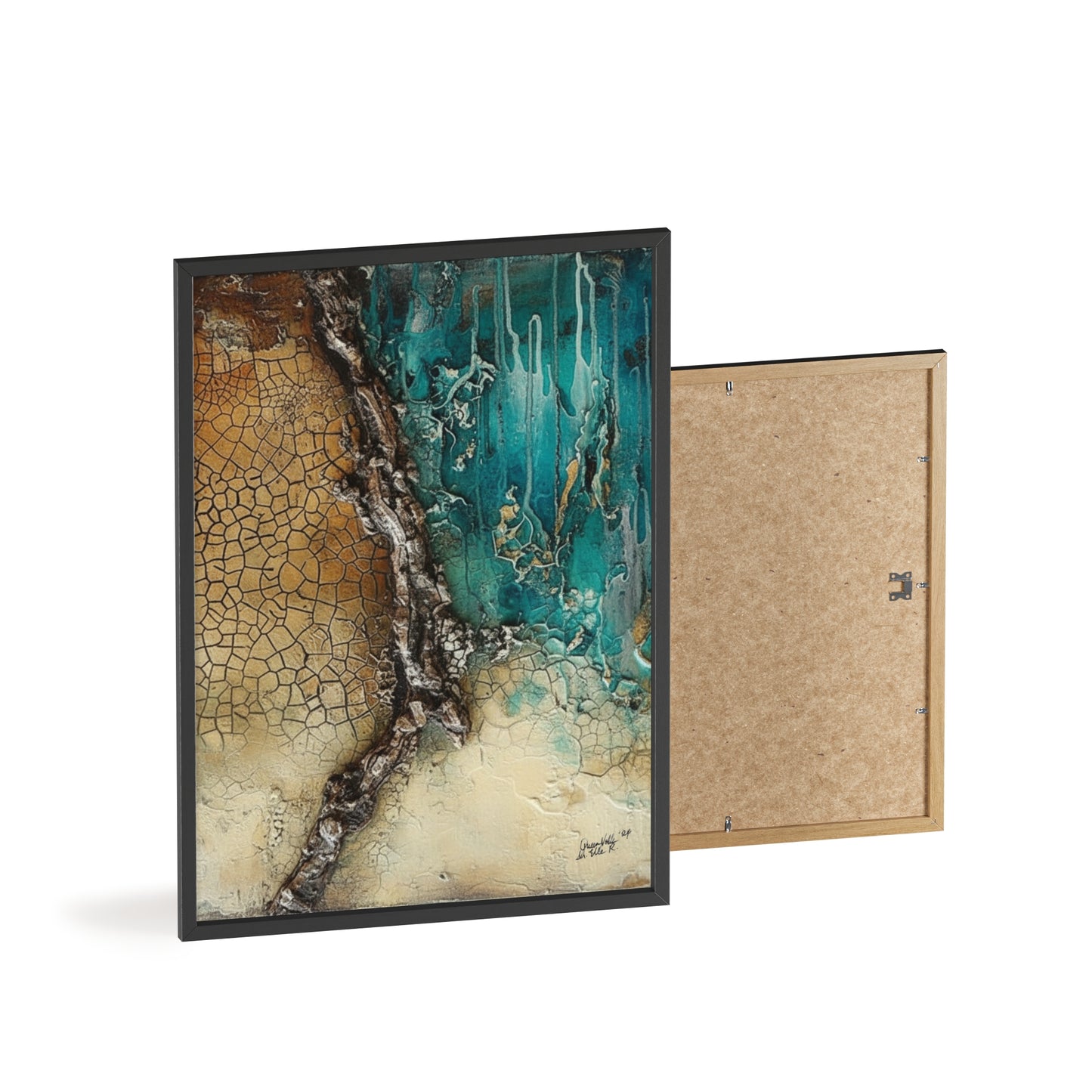Rustic Framed Art Poster, Nature Inspired Wall Decor By QueenNoble