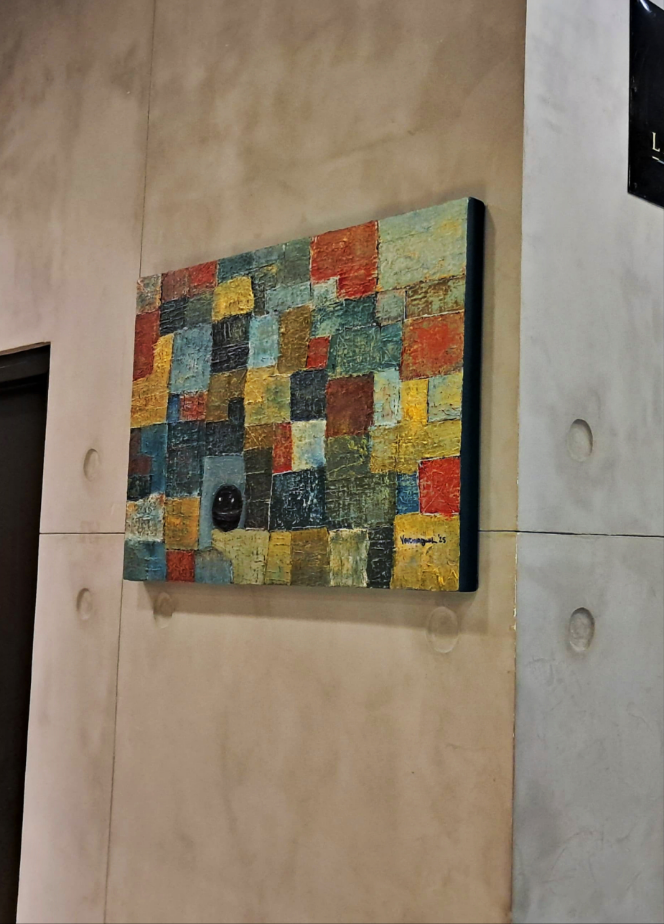 The Circle of Life Original Acrylic Painting Rustic Textured Art