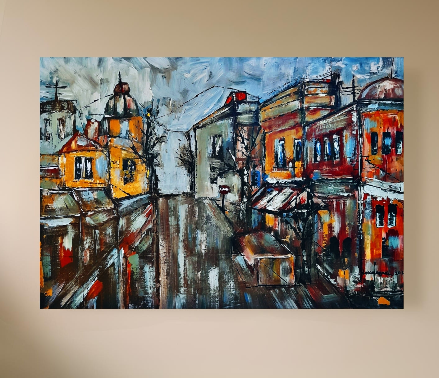 El Mercado Landcape Original Painting