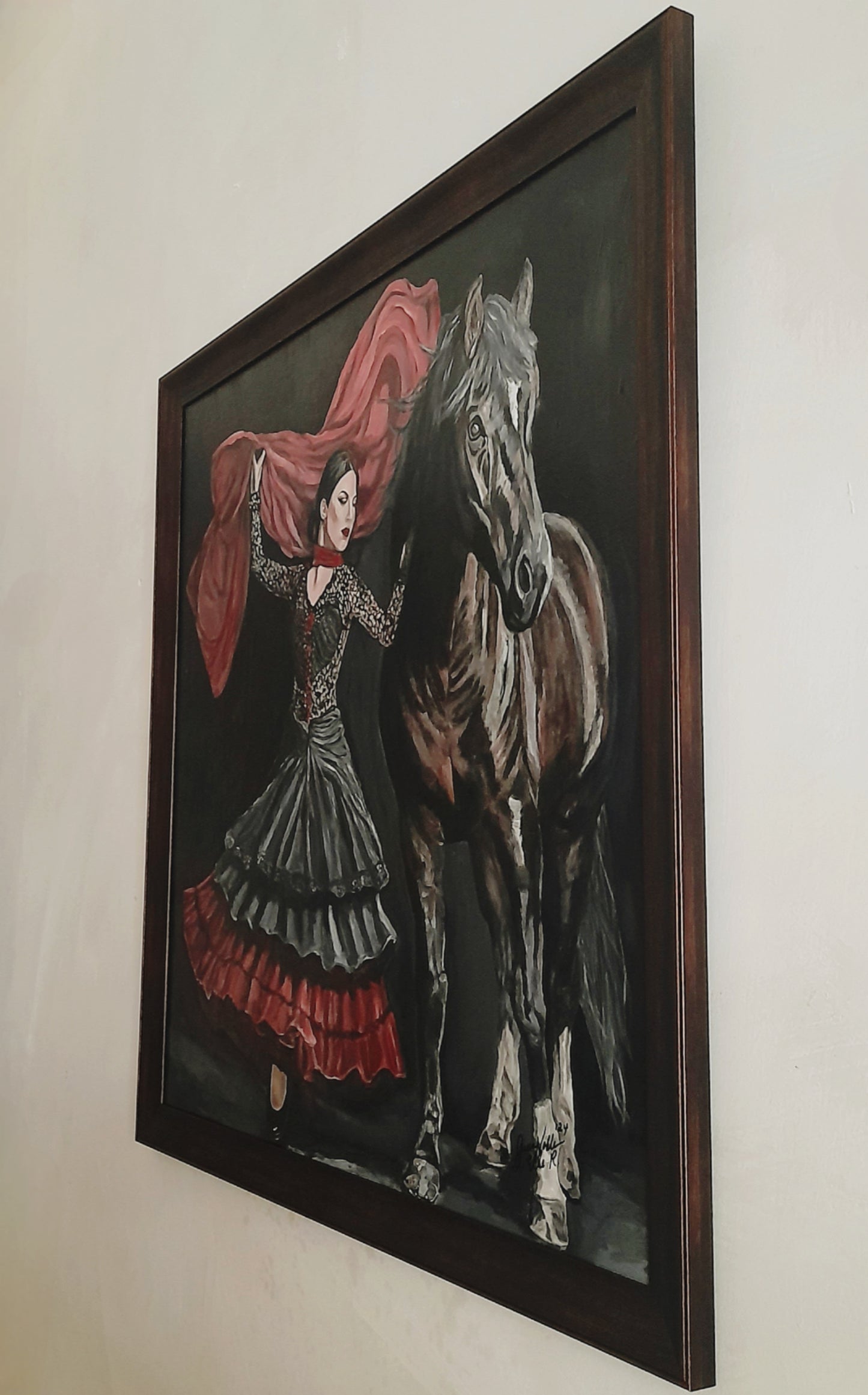 Flamenco Dancer With Horse Original Painting One Of A Kind Art