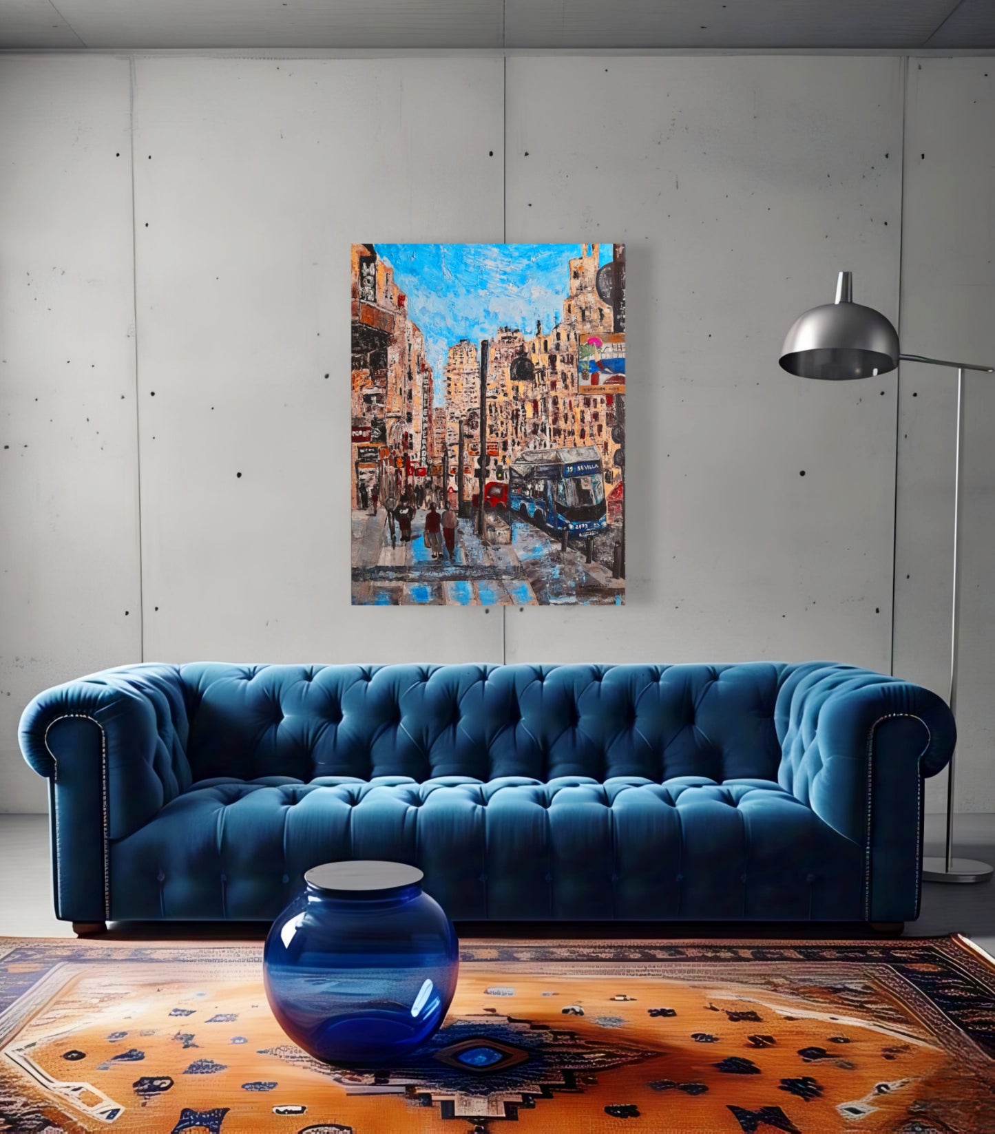 The Gran Vía Bus To Sevilla Contemporary Expressionism Original Painting