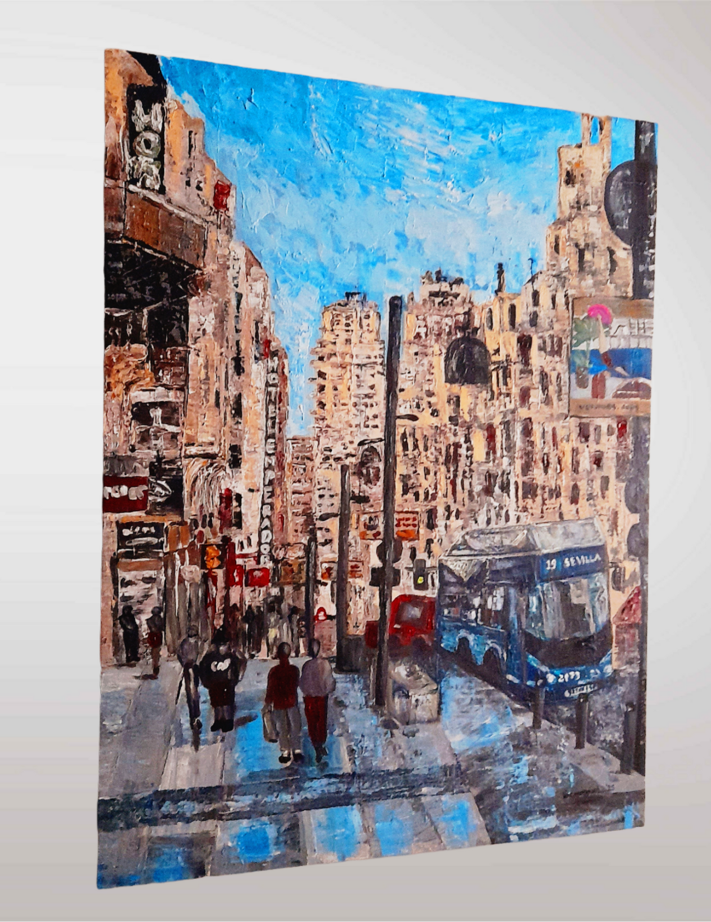 The Gran Vía Bus To Sevilla Contemporary Expressionism Original Painting