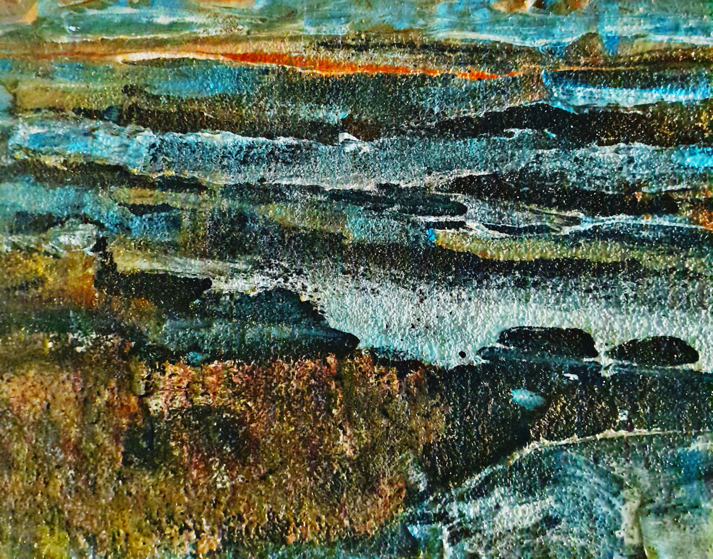 There's Light In Every Darkness Textured Original Framed Seascape Painting