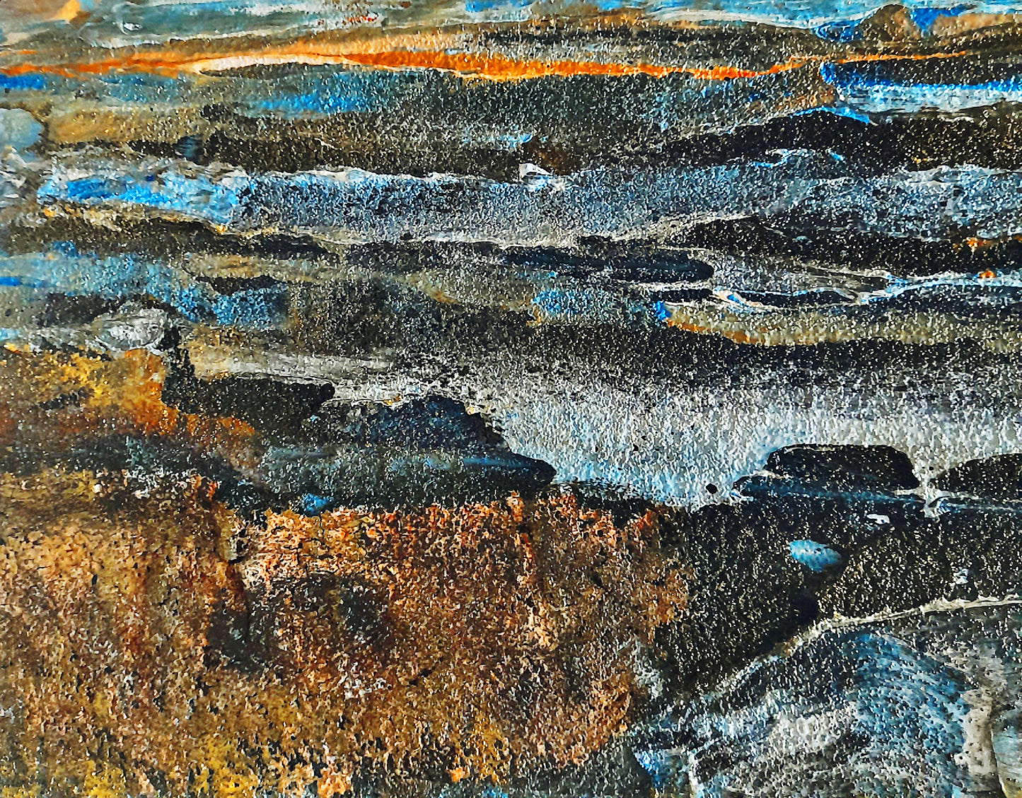There's Light In Every Darkness Textured Original Framed Seascape Painting
