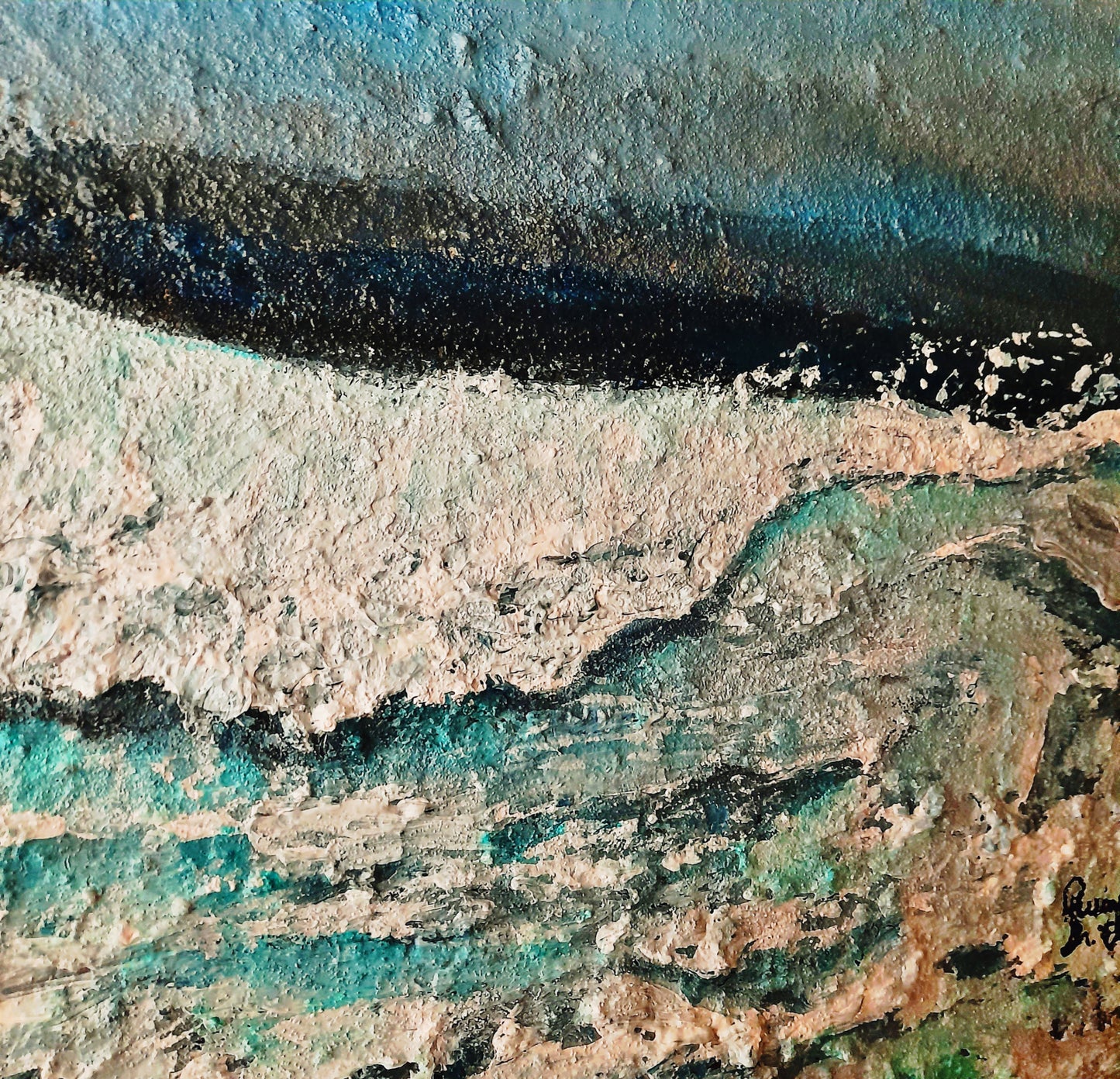 Breeze Original Art Acrylic Painting On Canvas Impasto