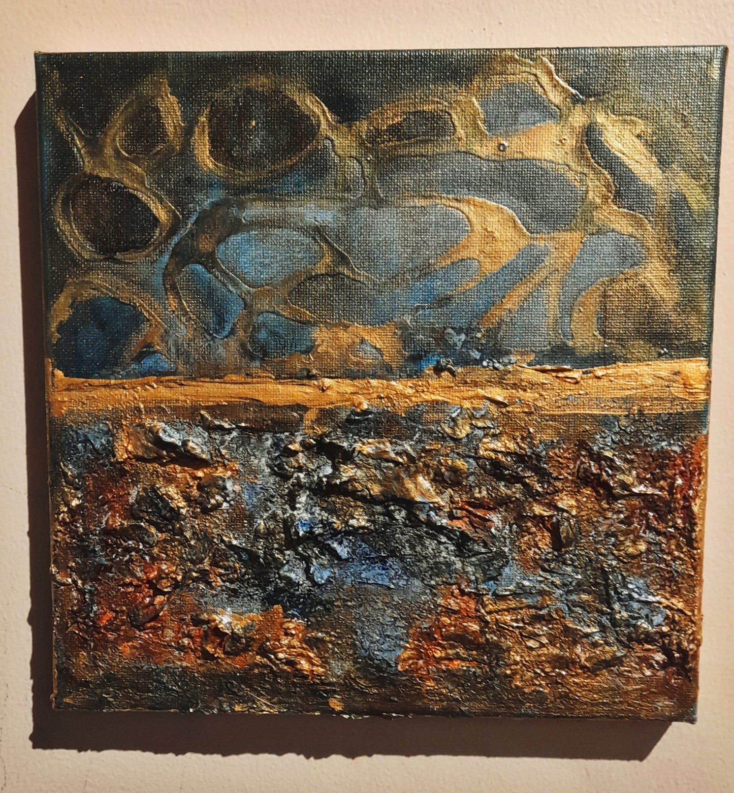Rustic Abstract Art Mixed Media Original Artwork - Gift Series
