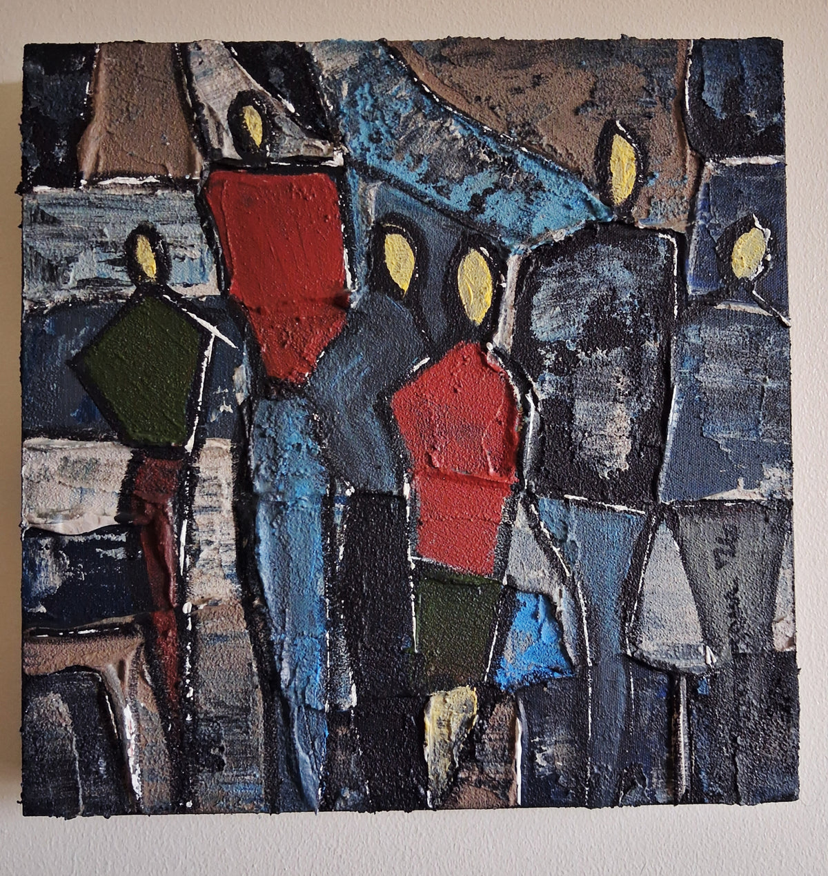 The Tourists Abstract Original Painting by Vercmagnus