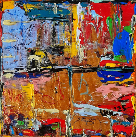Colorful Abstract Original Painting - Gift Series By Vercmagnus Volume 4